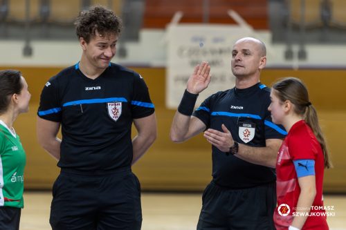 AZS UAM Poznań - Amplus Słomniczanka Słomniki, Marcin Łuczak, Kamil Kowalski, Robert Pawlicki, sędzia 1 AZS UAM Poznan Amplus Slomniczanka Slomniki 3